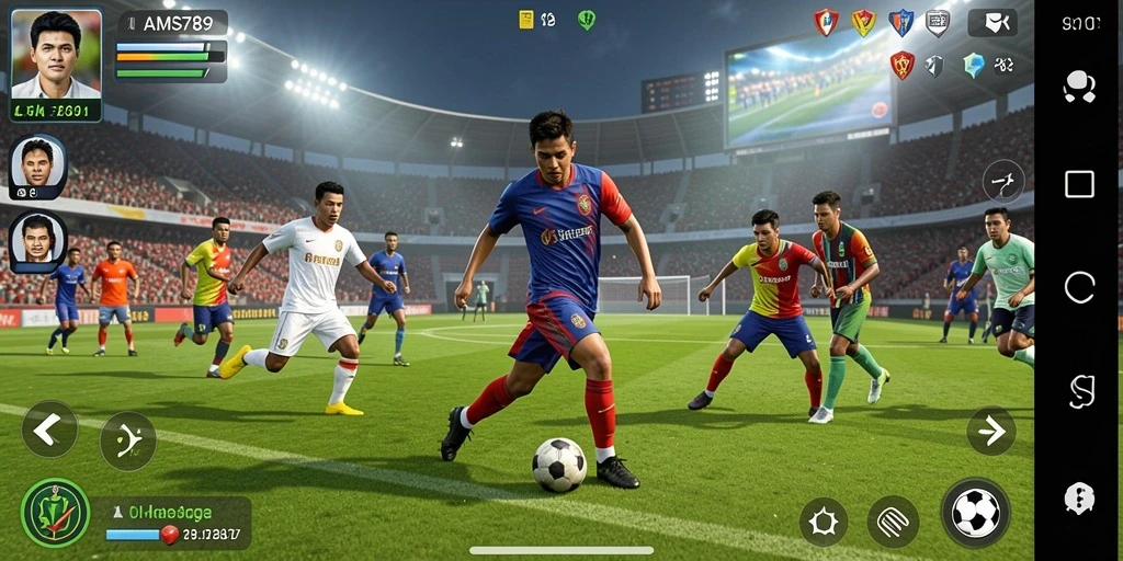 Tangkapan layar AMS789 menampilkan momen seru pertandingan olahraga.