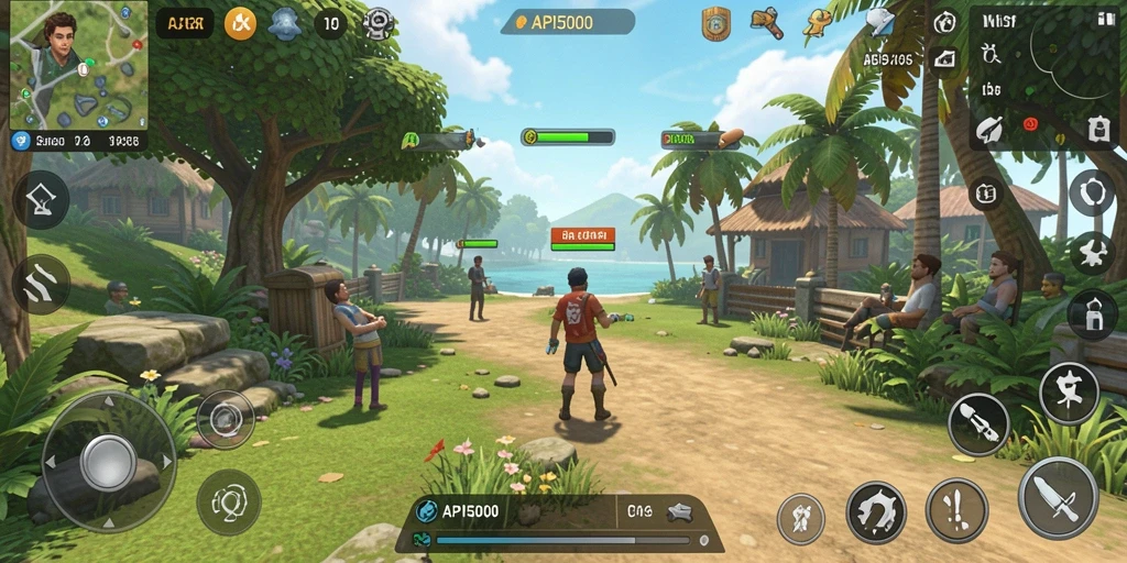 Tampilan gameplay API5000 yang ceria dan menghibur.