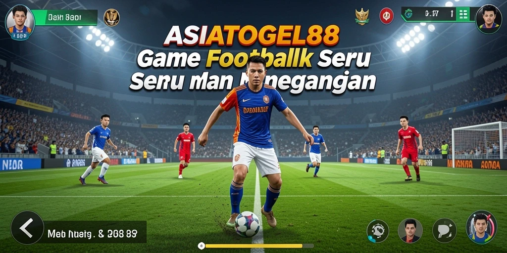 Tampilan gameplay <strong>ASIATOGEL88</strong> yang mendebarkan di lapangan sepak bola.