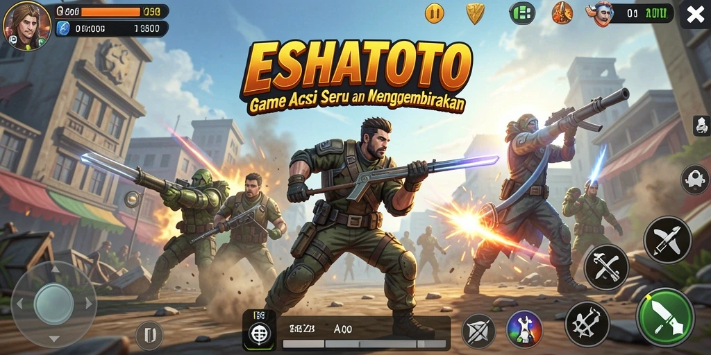 Screenshot menampilkan aksi seru di ESHATOTO.