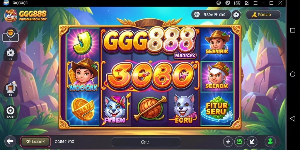 Screenshot utama GGG888 menampilkan gameplay Slot dengan efek visual yang menawan.
