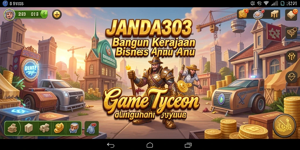 Tampilan gameplay JANDA303 yang menampilkan manajemen bisnis yang menarik.