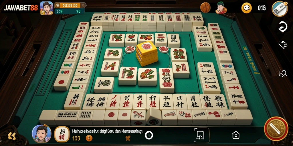 Screenshot menunjukkan permainan Mahjong yang mendebarkan dan grafis yang menarik.