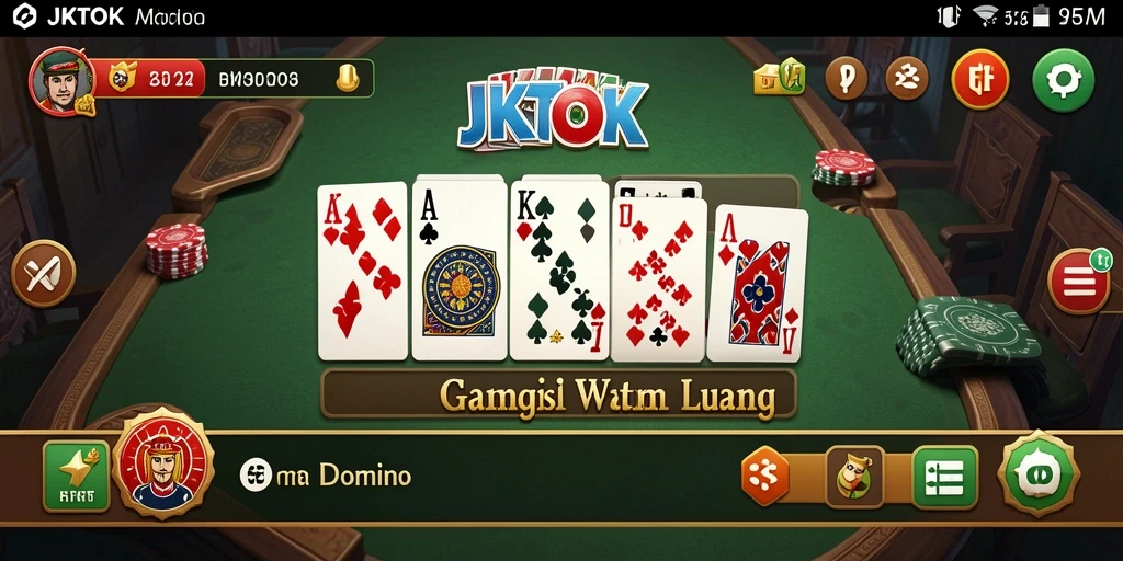 Tampilan menarik dari gameplay Domino di JKTOK.