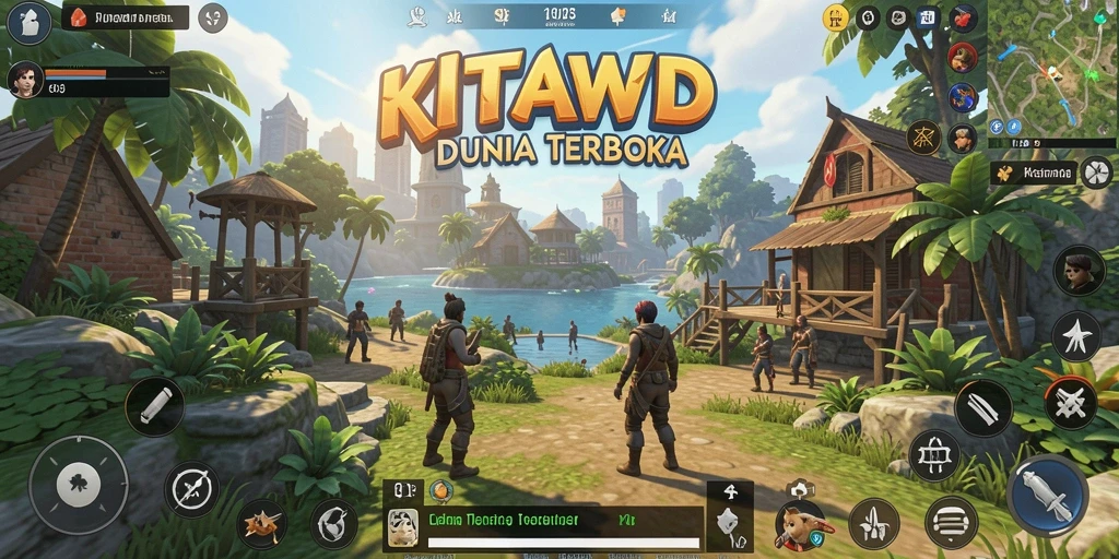 Tangkapan layar gameplay KITAWD menampilkan eksplorasi dunia terbuka yang menakjubkan.