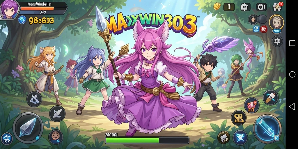 Tampilan gameplay menarik dari MAXWIN303 yang menampilkan pertarungan karakter.