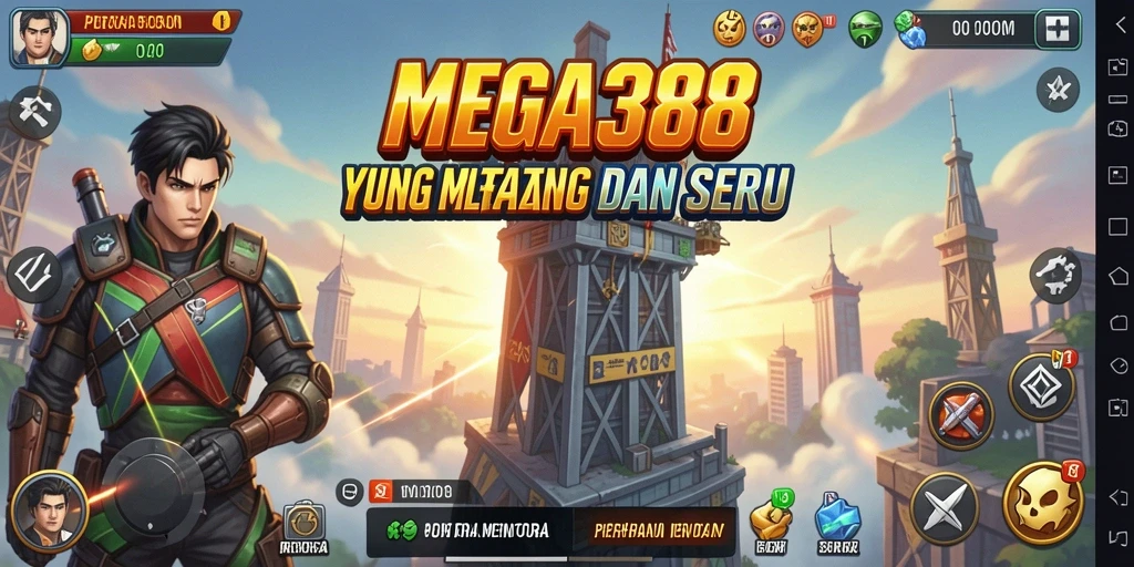 Screenshot gameplay yang mendebarkan dari game Tower Defense.
