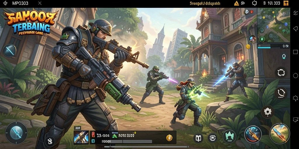 Tampilan gameplay MPO303 dengan pertempuran strategis yang intens.