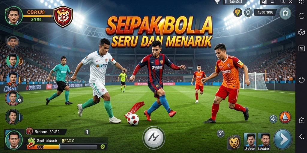 Tampilan gameplay <strong>OBOR138</strong> yang mendebarkan dalam pertandingan sepak bola.