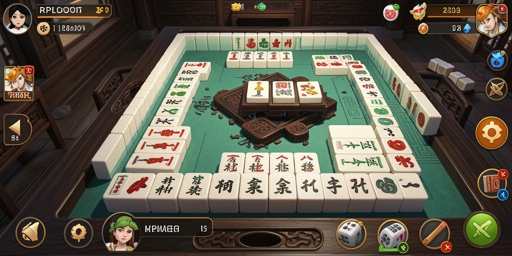Screenshot gameplay RPLOOT dengan aksi Mahjong yang seru.