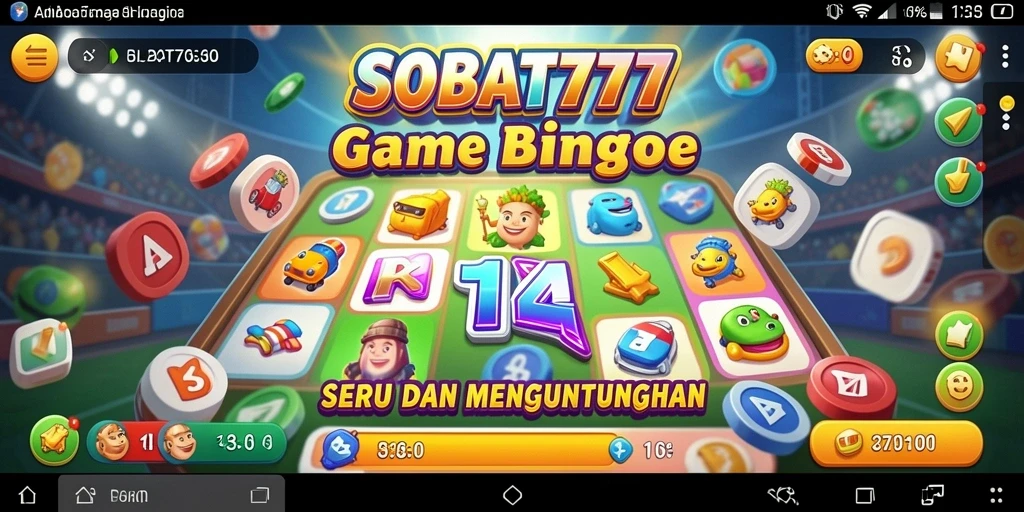 Tampilan gameplay Bingo yang penuh warna dan menarik.