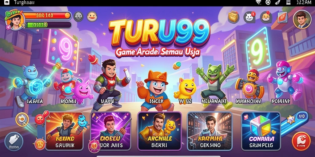 Screenshot TURU99 menampilkan gameplay Arcade yang seru dan menantang.