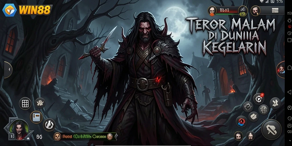 Screenshot dari gameplay menyeramkan di WIN88 menunjukkan momen mencekam.